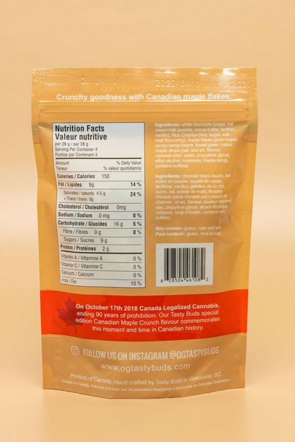 Tasty Buds Canadian Maple Crunch 28g 2